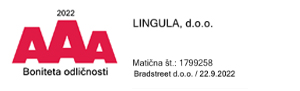 Lingula ta jezična šola | Boniteta odličnosti AAA